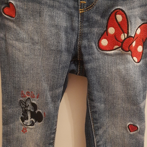Baby Gap 2yr Girls Minnie Mouse Skinny Jeans - Picture 2 of 4